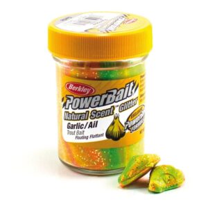 Berkley Powerbait Natural Scent Trout Bait Glitter Garlic Rainbow