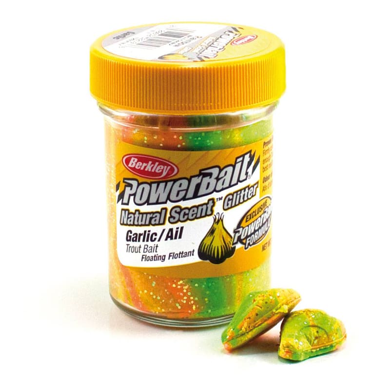 Berkley Powerbait Natural Scent Trout Bait Glitter Knoblauch