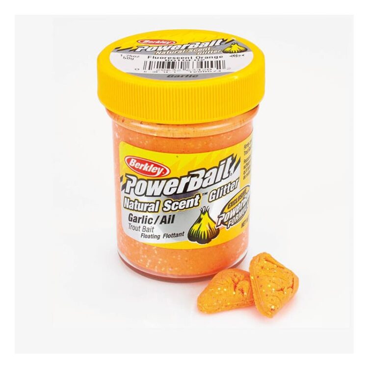 Berkley PowerBait Trout Bait Knoblauch Fluo Orange